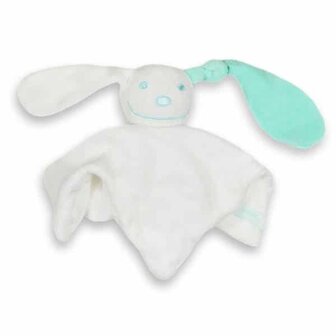 Tutpoppetje ecru met mint groen oor