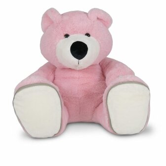 Beer Vic roze 45cm met verwisselbare zooltjes