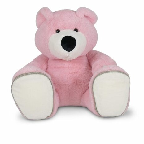 Beer Vic roze 45cm met verwisselbare zooltjes