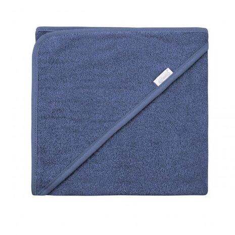 Badcape, zijde blauw
